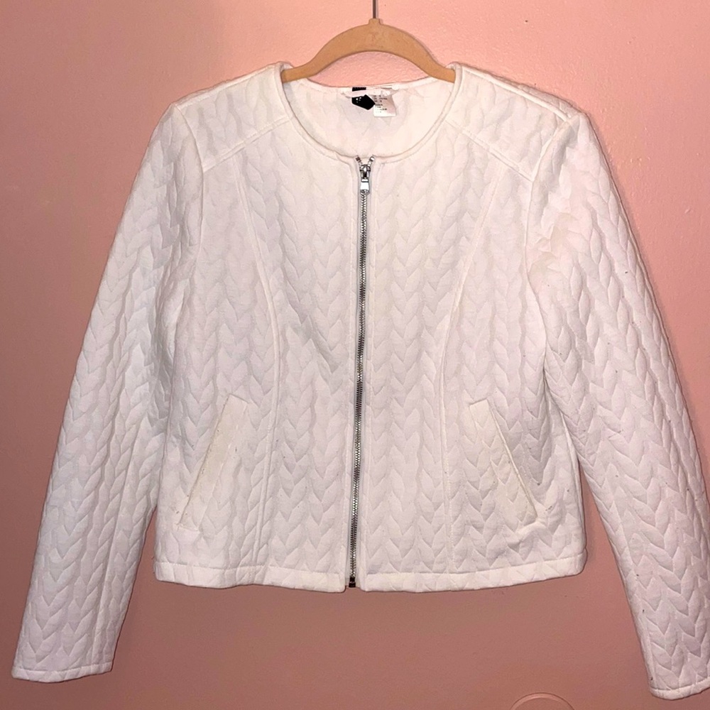 Women’s White Blazer jacket.